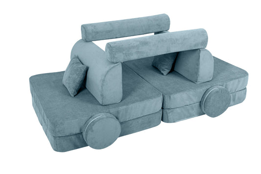 Large Modular Sofa for Kids - Slimcord Corduroy Turquise