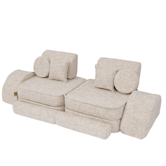 Medium Modular Sofa for Kids - Tangle Marshmallow Beige Plus