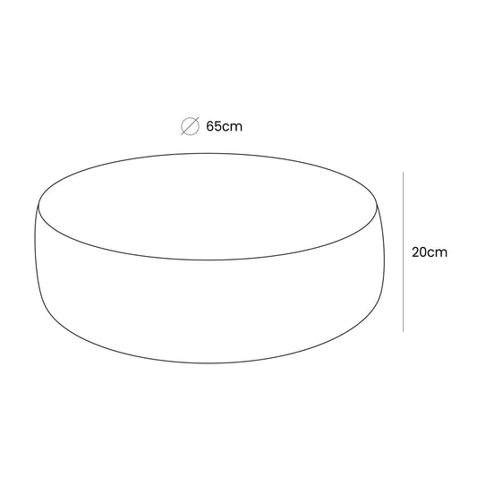MeowBaby® Corduroy Pouf Round – Pink
