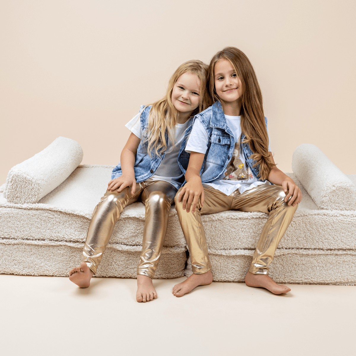 Large Modular Sofa for Kids - Premium Bearly, Cream