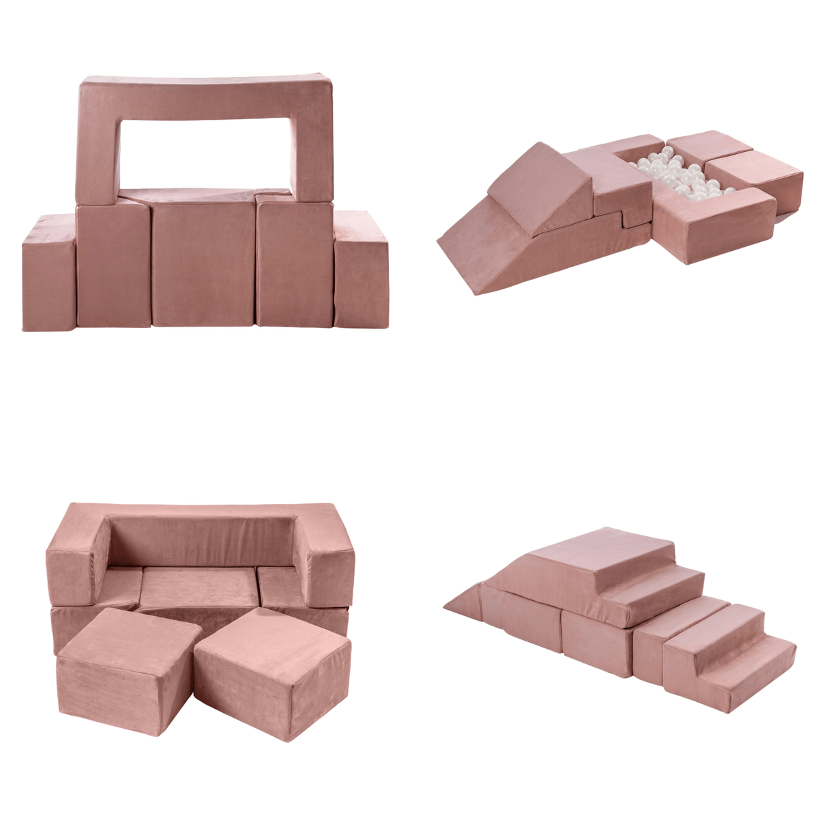 Velvet Bricks Set - Grey
