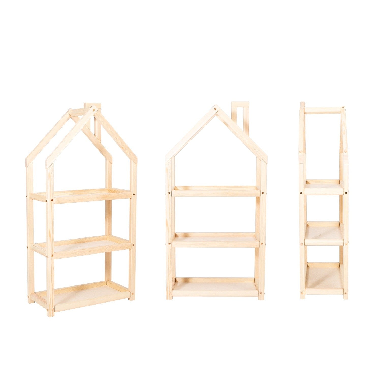 montessori spielzeug aufbewahrung Montessori-Hausregal – Massives Holz-Bücherregal & Spielzeugaufbewahrung für Kinder – Bamboccini