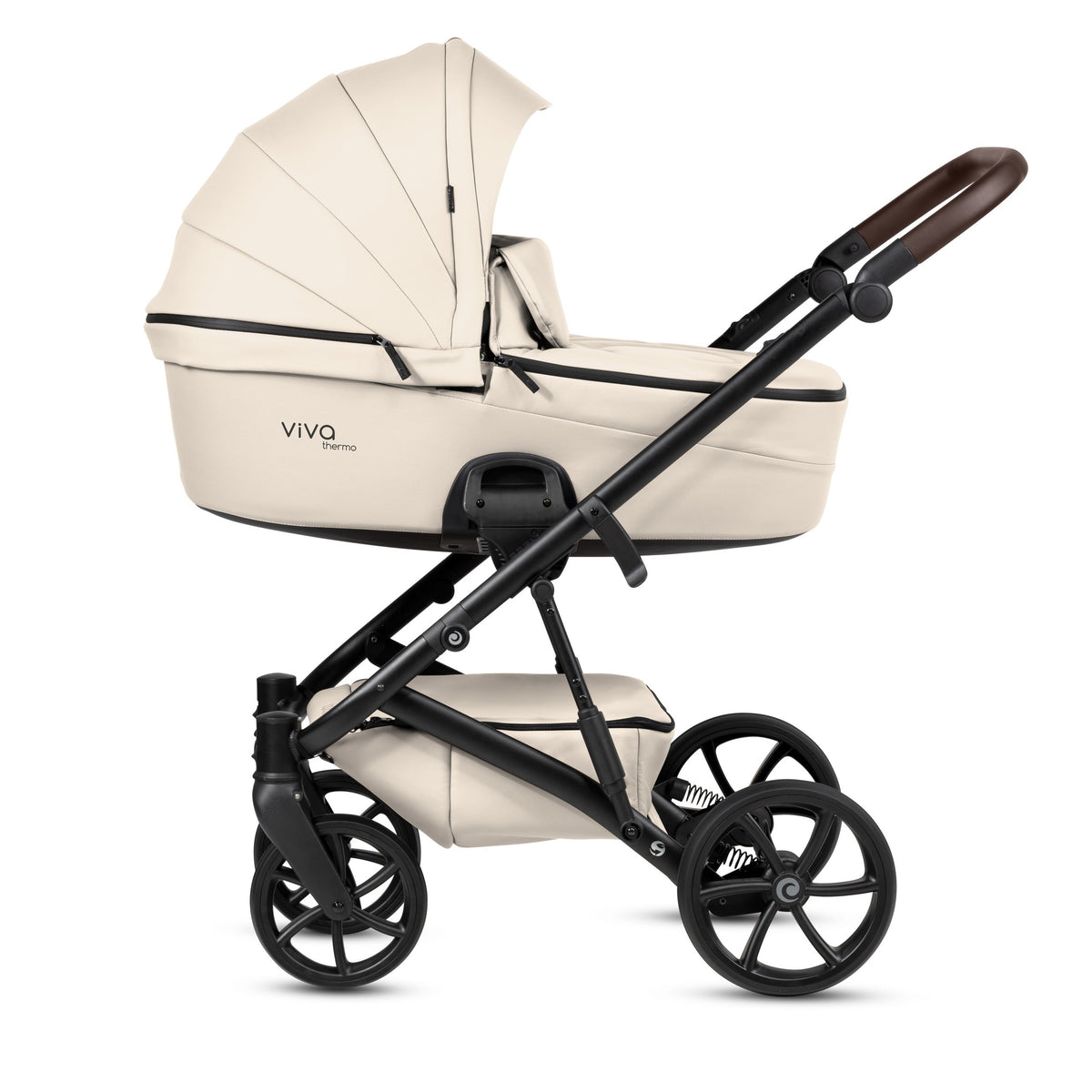 Tutis Viva 6+ Leather 2-in-1 Stroller - Vanilla