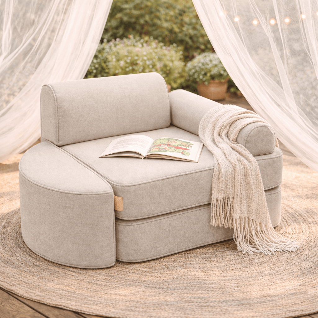 Small Indoor/Outdoor Modular Sofa For Children - Fog Gray