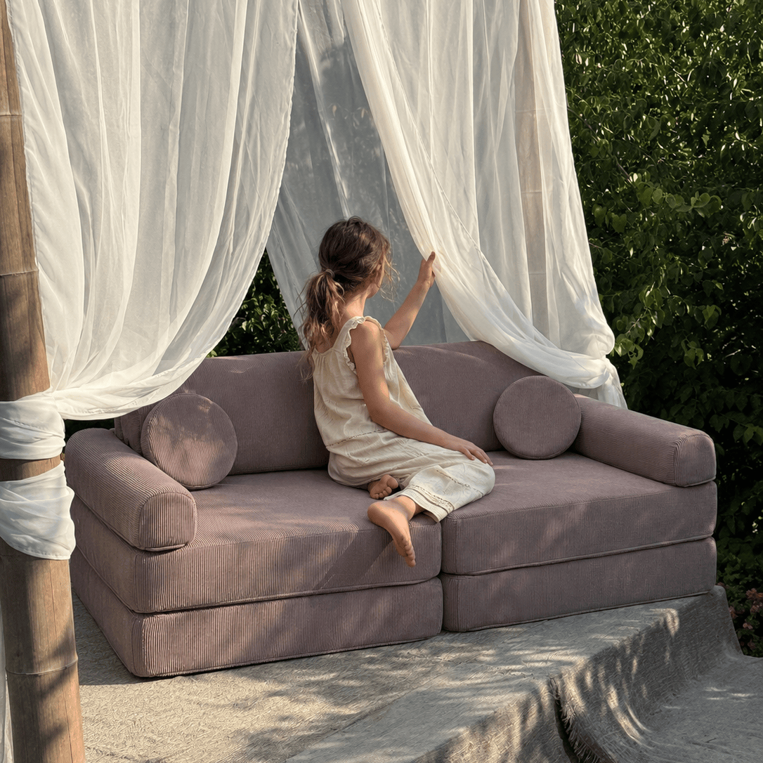 Large Modular Sofa for Kids - Slimcord Corduroy Turquise