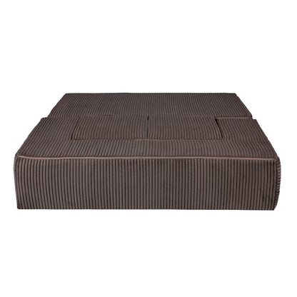 MeowBaby® Soft Velvet Cube Sofa - Brown