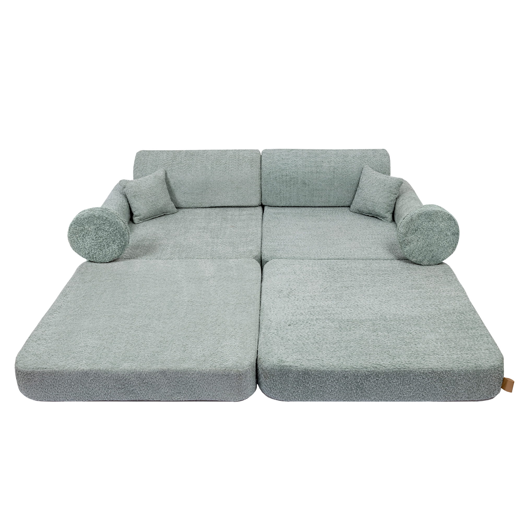 Large Modular Sofa for Kids - Premium Boucle, Fresh Mint