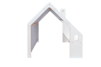 MeowBaby® White Wooden House for Kids - Blue Roof