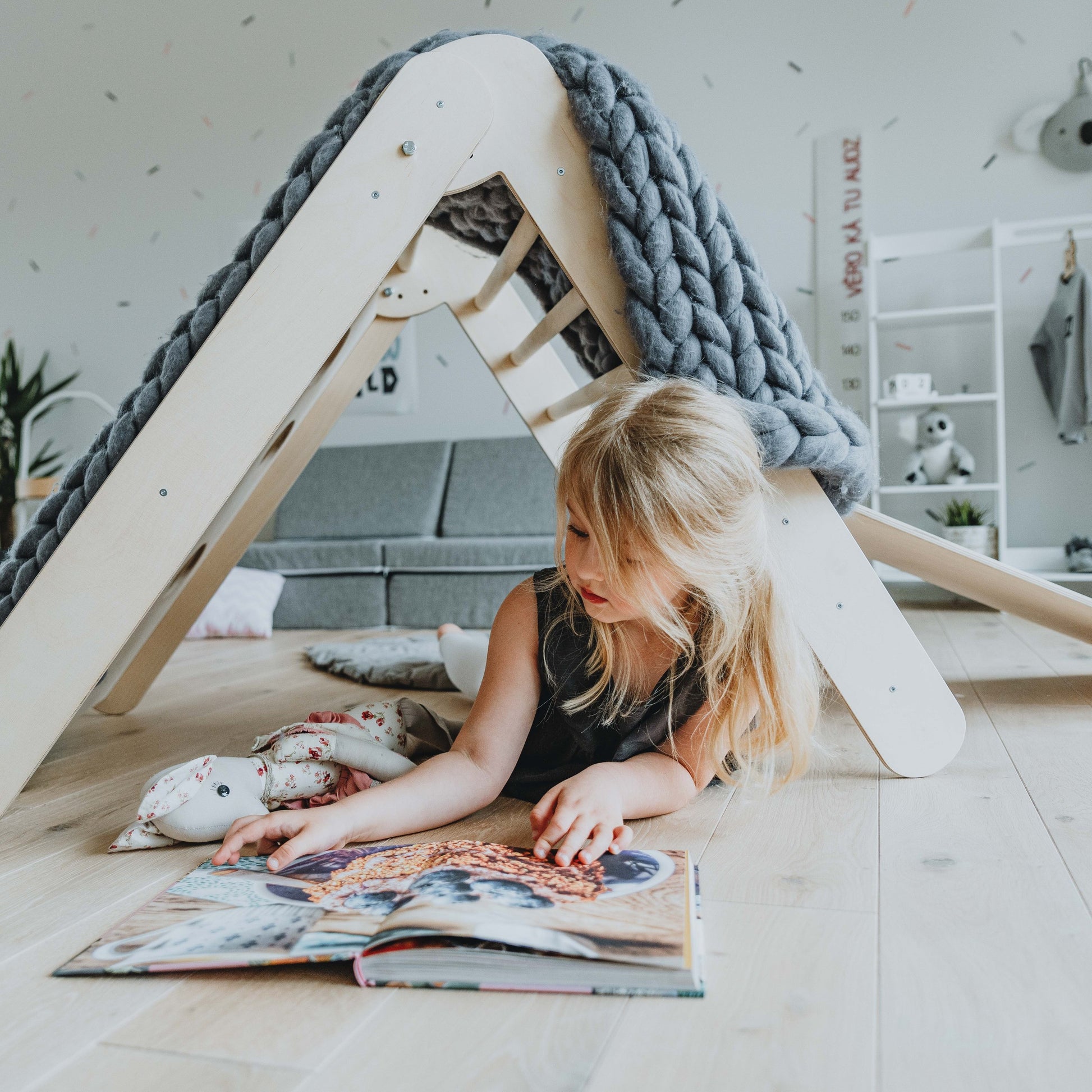 2-in-1 Montessori Climbing Triangle