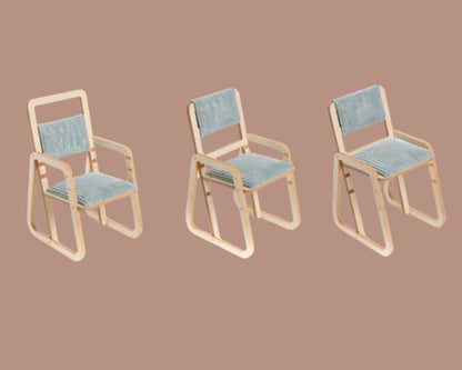 Adjustable Children Montessori Table and Chair Set Julle - Mint Green