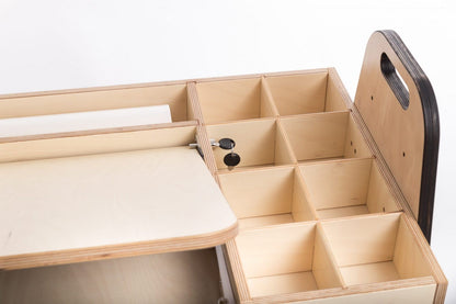 Adjustable Children Montessori Table and Chair Set Julle - Mint Green