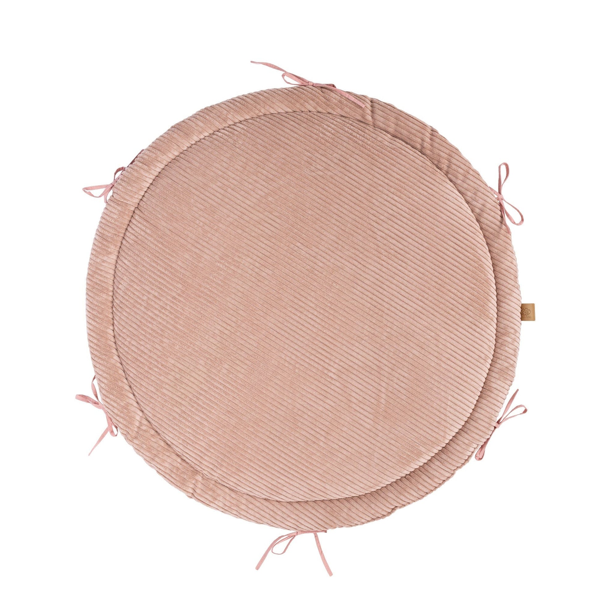 Baby Nest & Play Mat With Crib Bumper Braid - Powder Pink