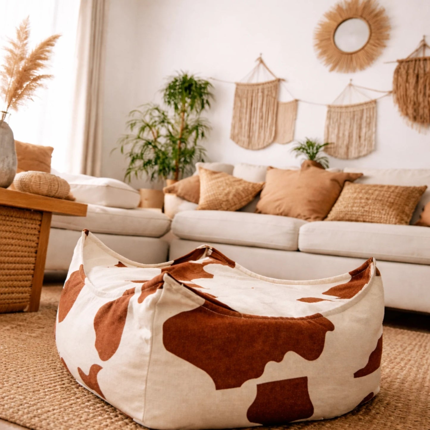 Bean Bag for Kids - Square, Cow