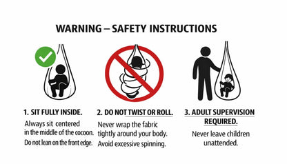 Cocoon Swing for Kids - Cow