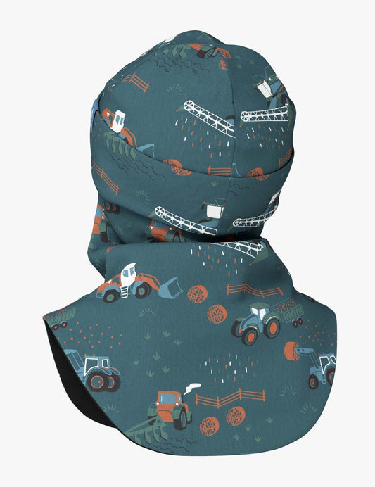 Fleece Balaclava For Kids FERN - Tractors