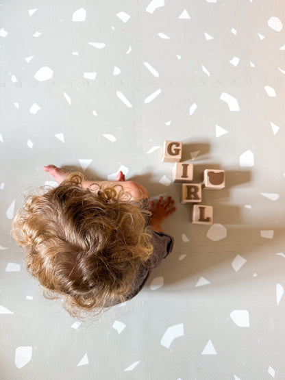 Foam Puzzle Playmat - Terrazzo Dove