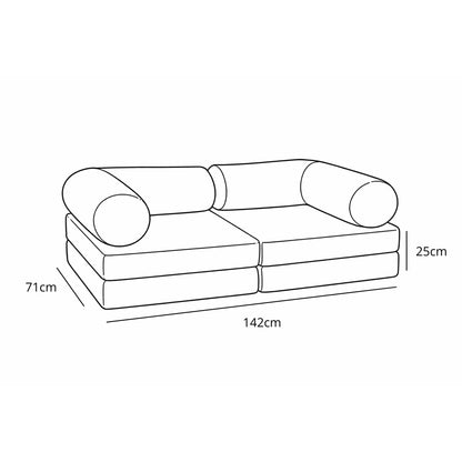 HoneyHug Soft Modular Sofa for Children – Zebra