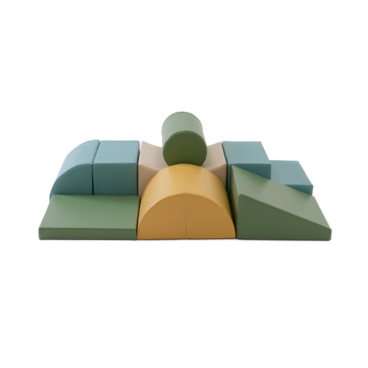 Soft Play 8 Foam Block Set - Pastel Turquoise Adventurer