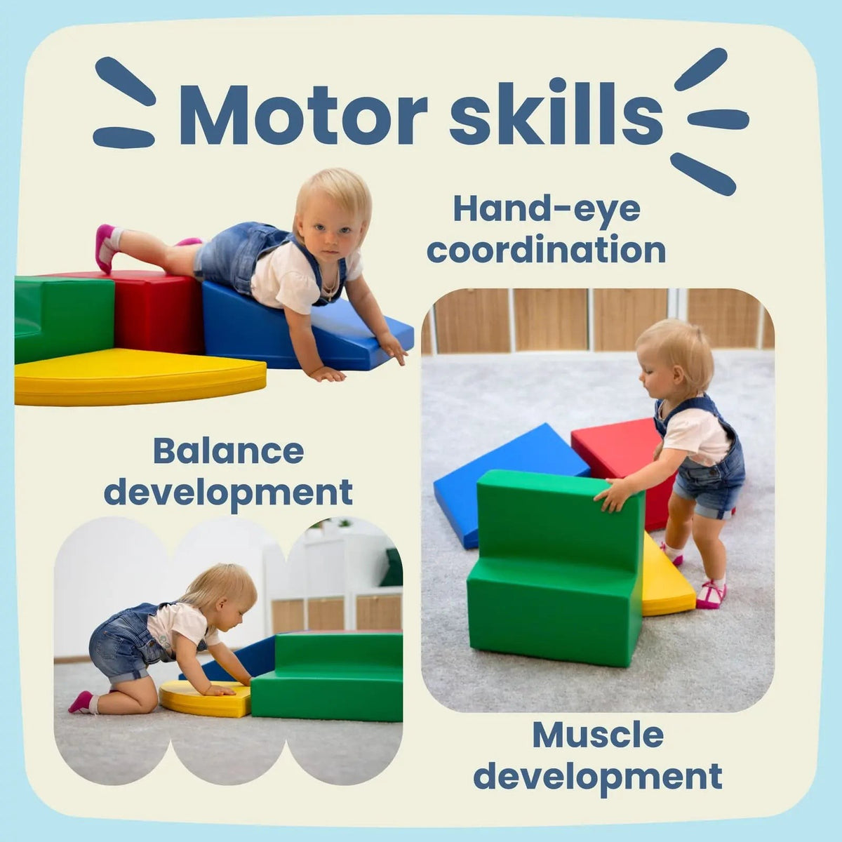 Soft Play 6 Foam Block Set - Beige Explorer