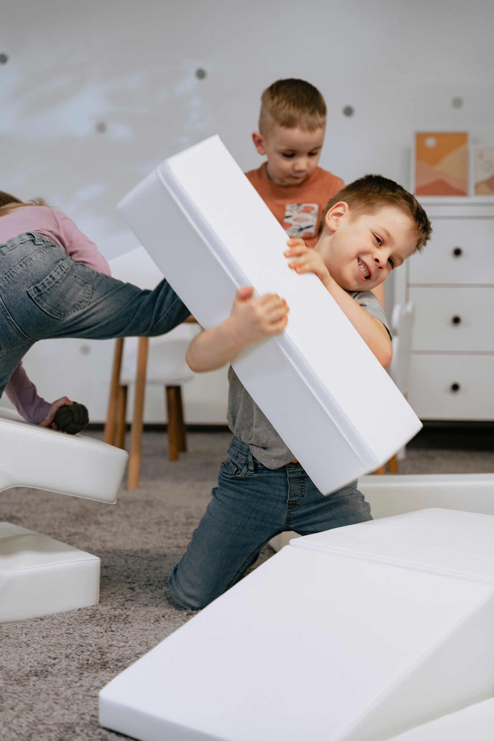 Soft Play 10 Foam Block Set - White Creativity