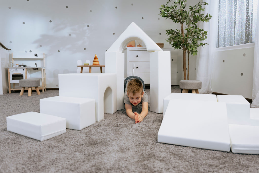 Soft Play 10 Foam Block Set - White Creativity