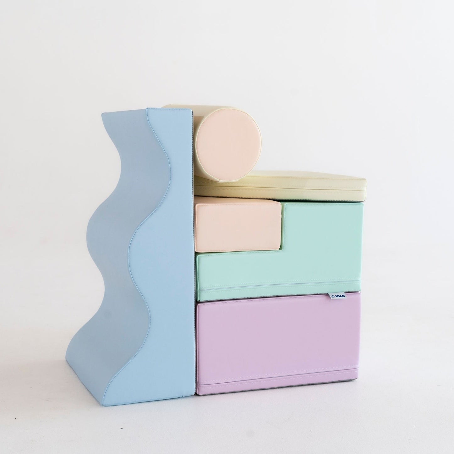 Soft Play 6 Foam Block Set - Light Pastel Explorer