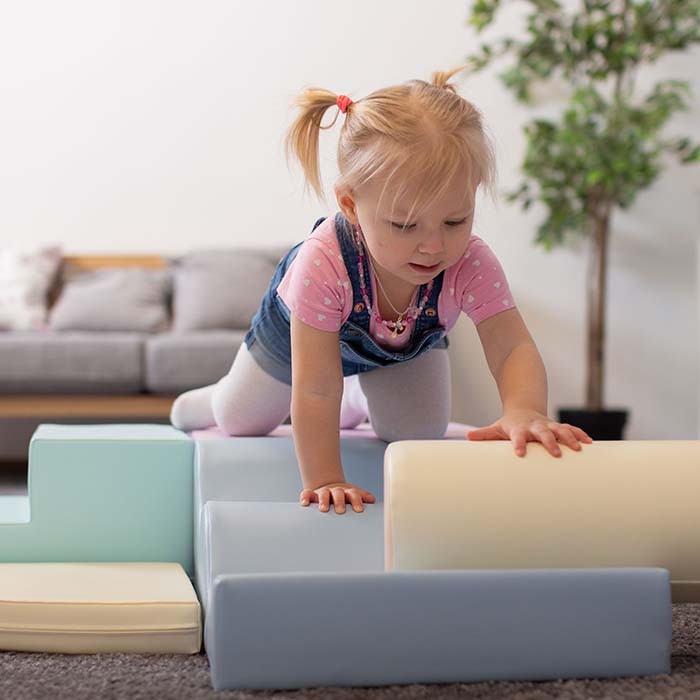 Soft Play 6 Foam Block Set - Light Pastel Explorer