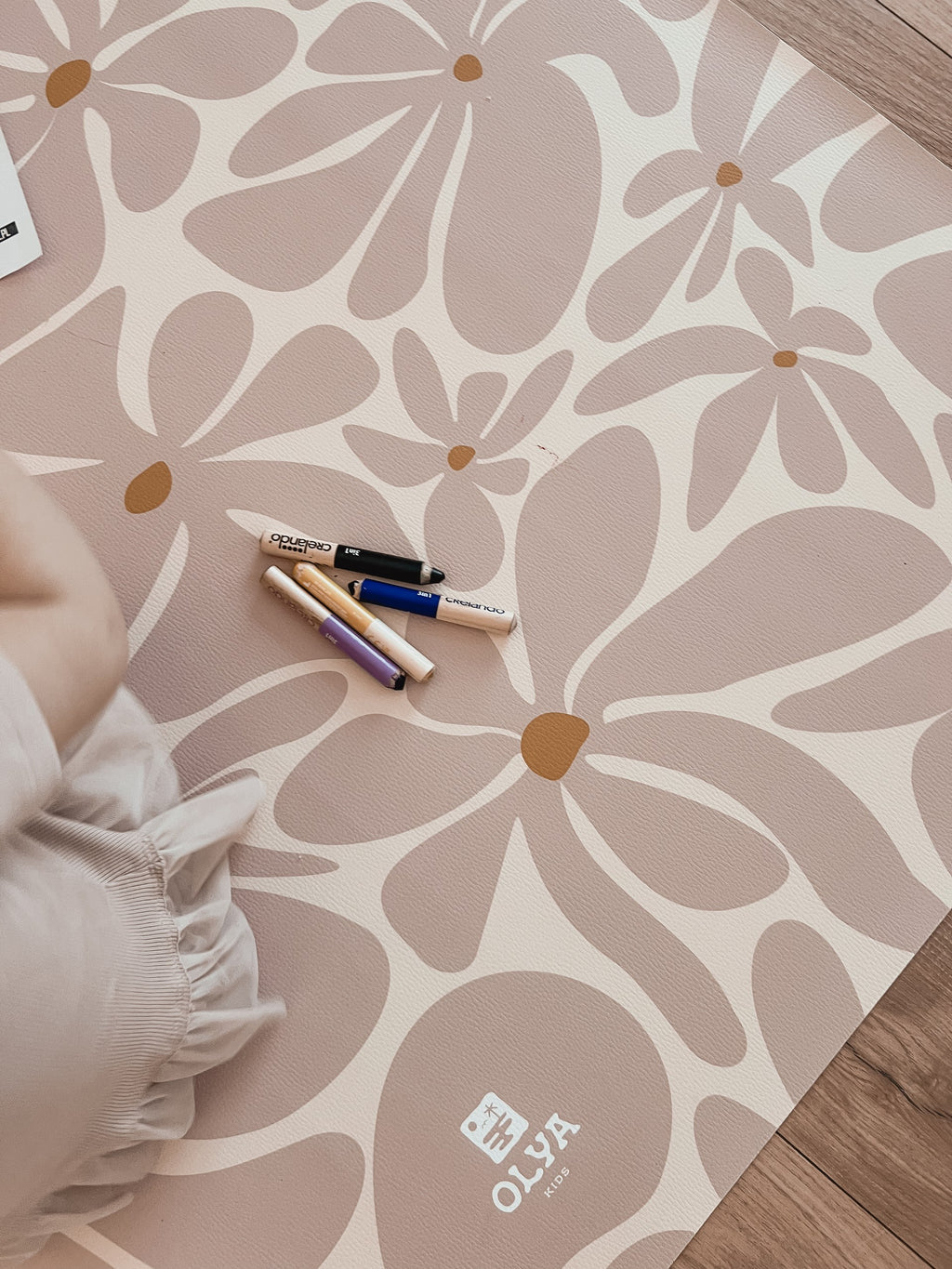 Kids Mealtime Floor Mat, Non-Slip & Waterproof - Daisy Sun