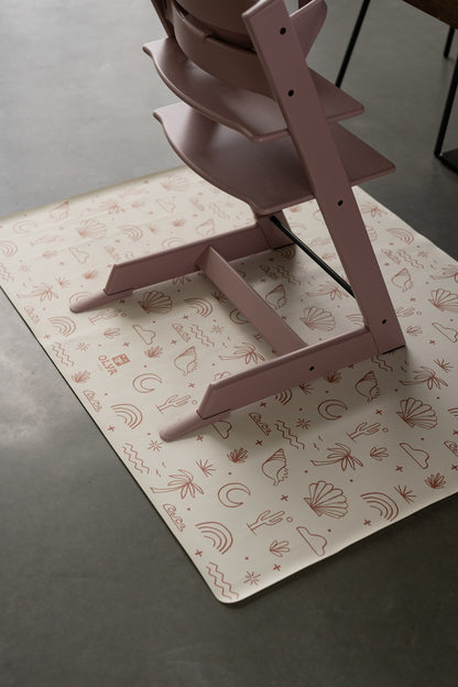 Kids Mealtime Floor Mat, Non-Slip & Waterproof - Palm Beach Terra