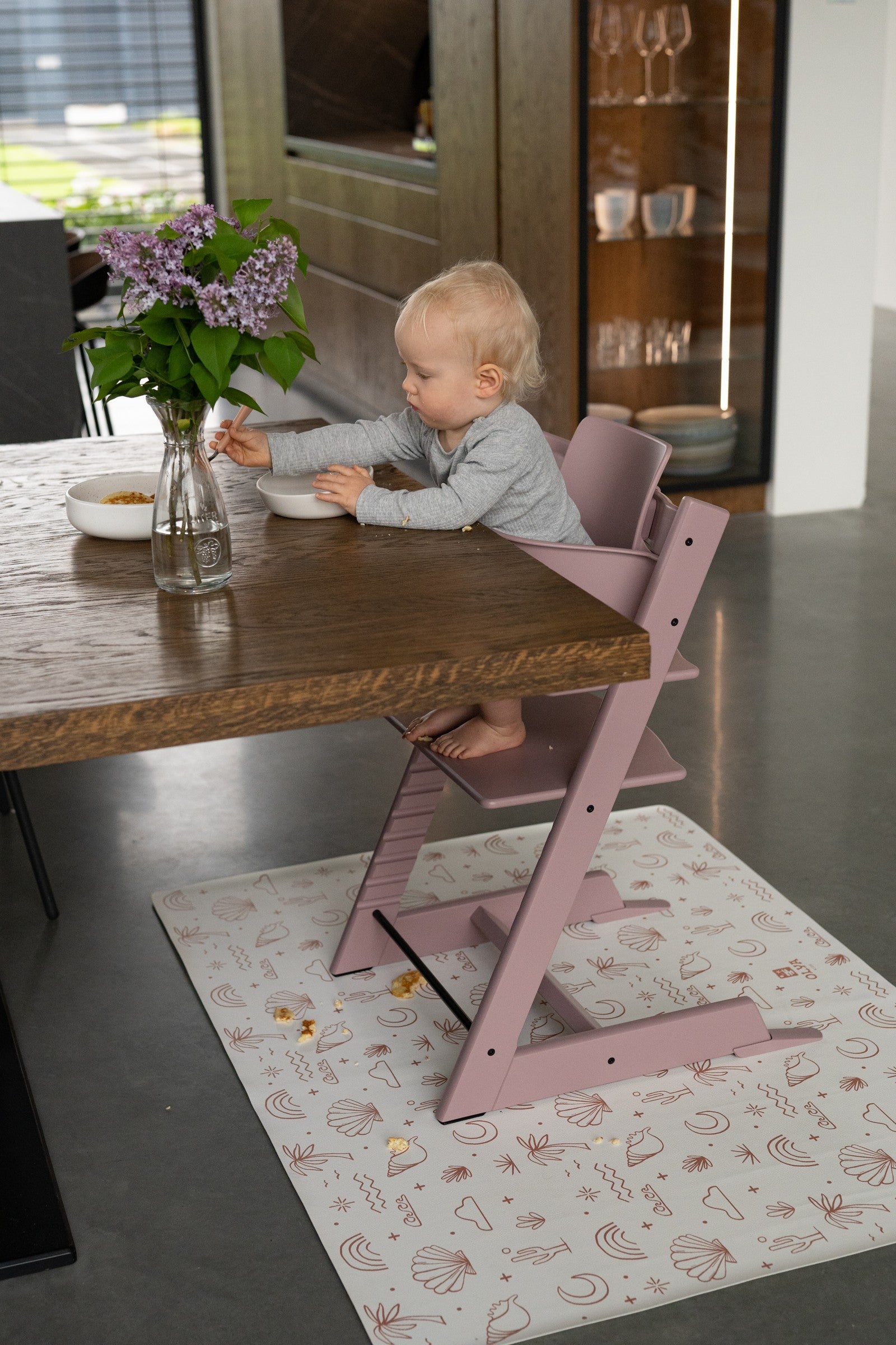 Kids Mealtime Floor Mat, Non-Slip & Waterproof - Palm Beach Terra