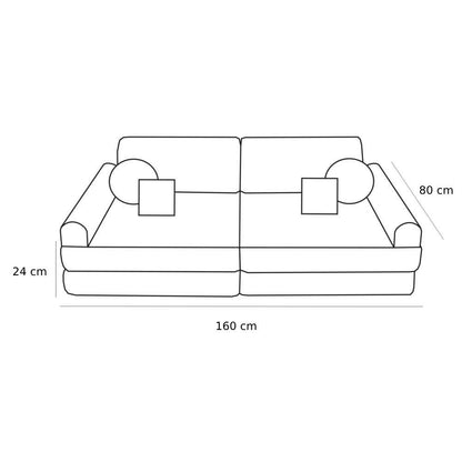Large Modular Sofa for Kids - Premium Boucle, White