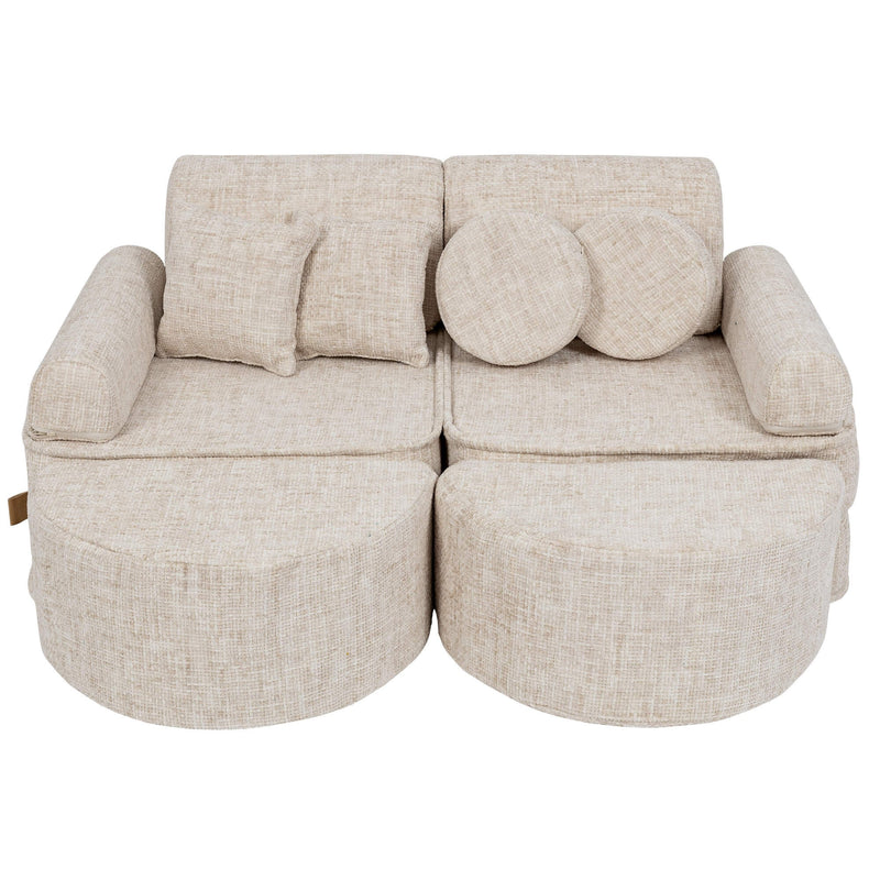 Medium Modular Sofa for Kids - Tangle Marshmallow Beige Plus