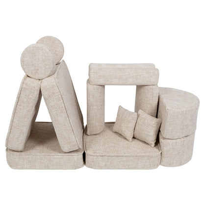 Medium Modular Sofa for Kids - Tangle Marshmallow Beige Plus
