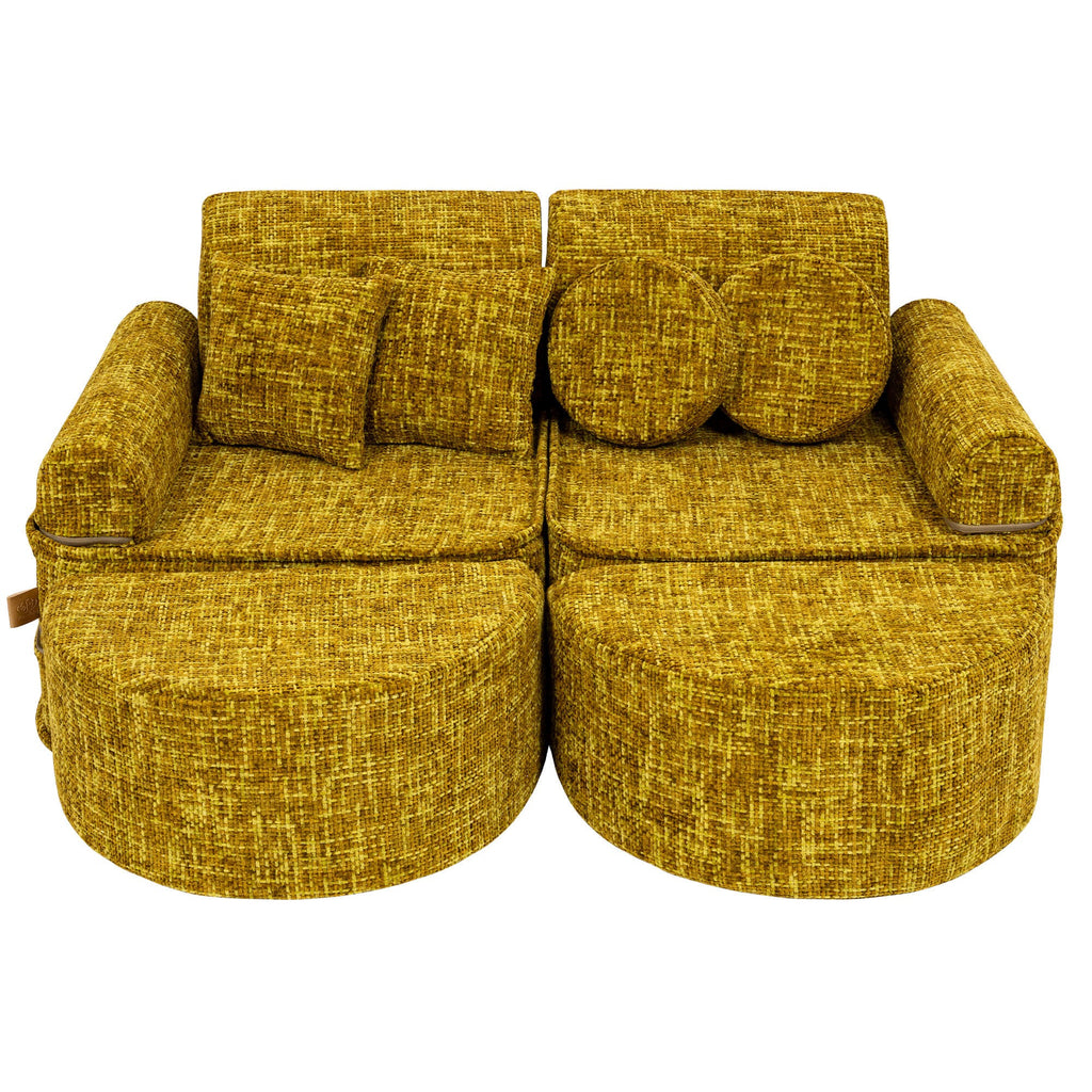 Medium Modular Sofa for Kids - Tangle Honey Mustard Plus