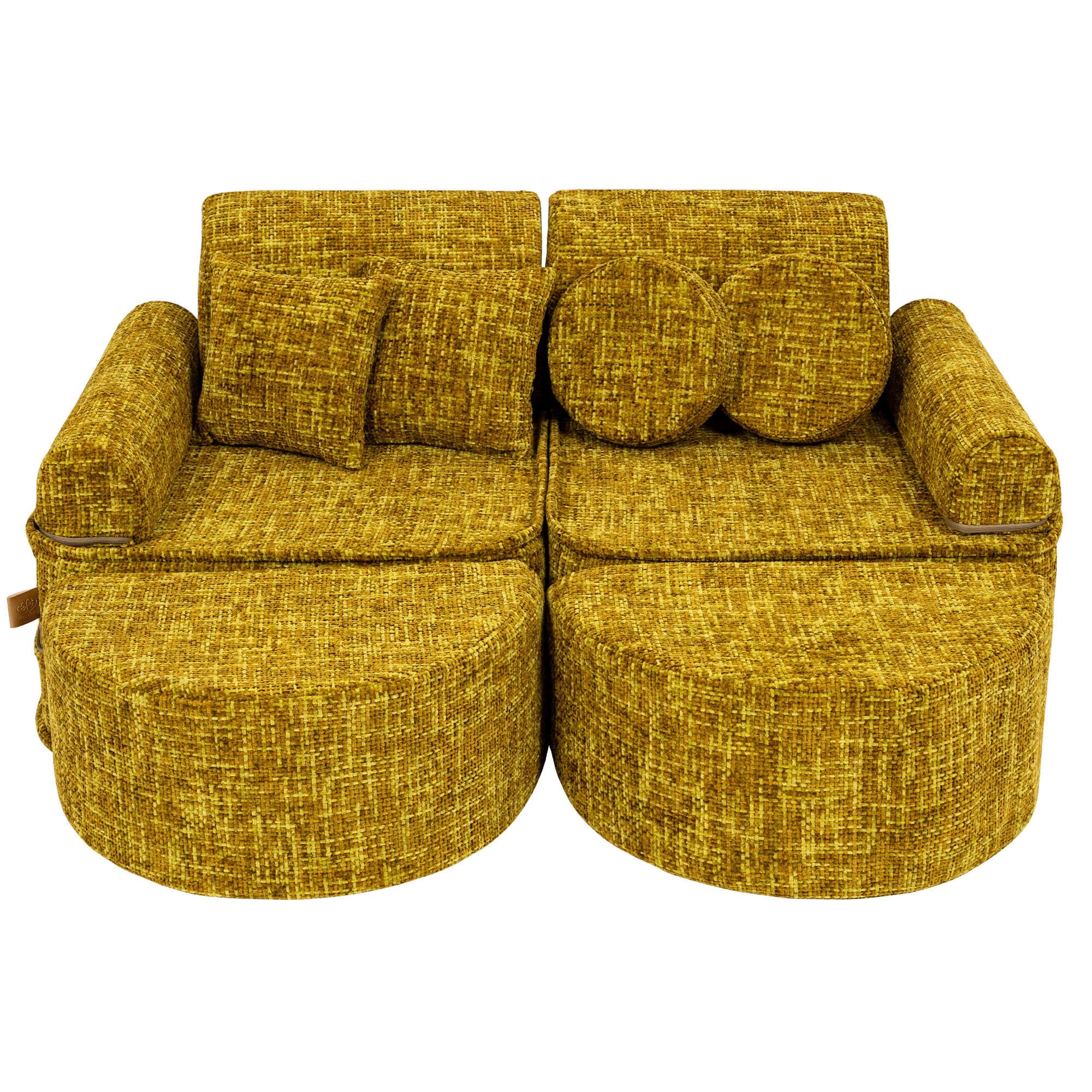 Medium Modular Sofa for Kids - Tangle Honey Mustard Plus