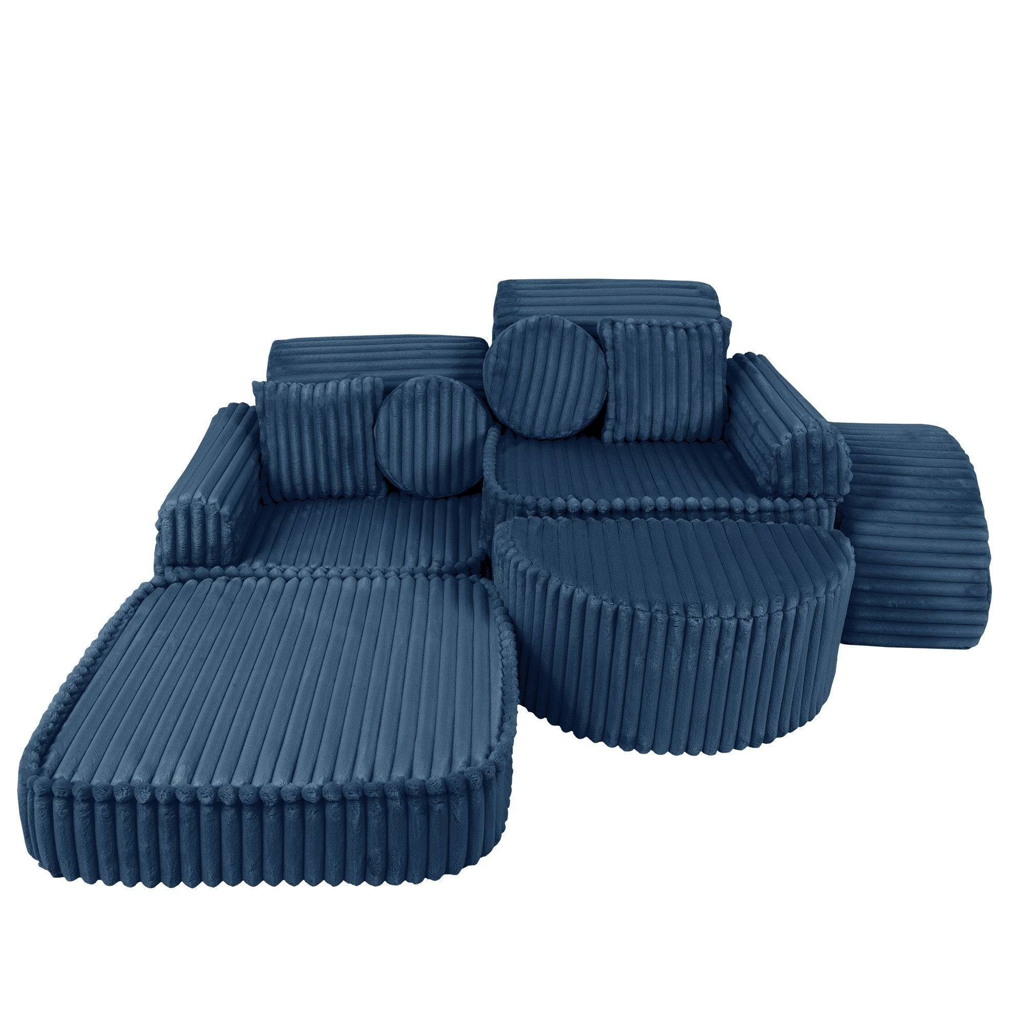Medium Modular Sofa for Kids - Churros Blue Plus