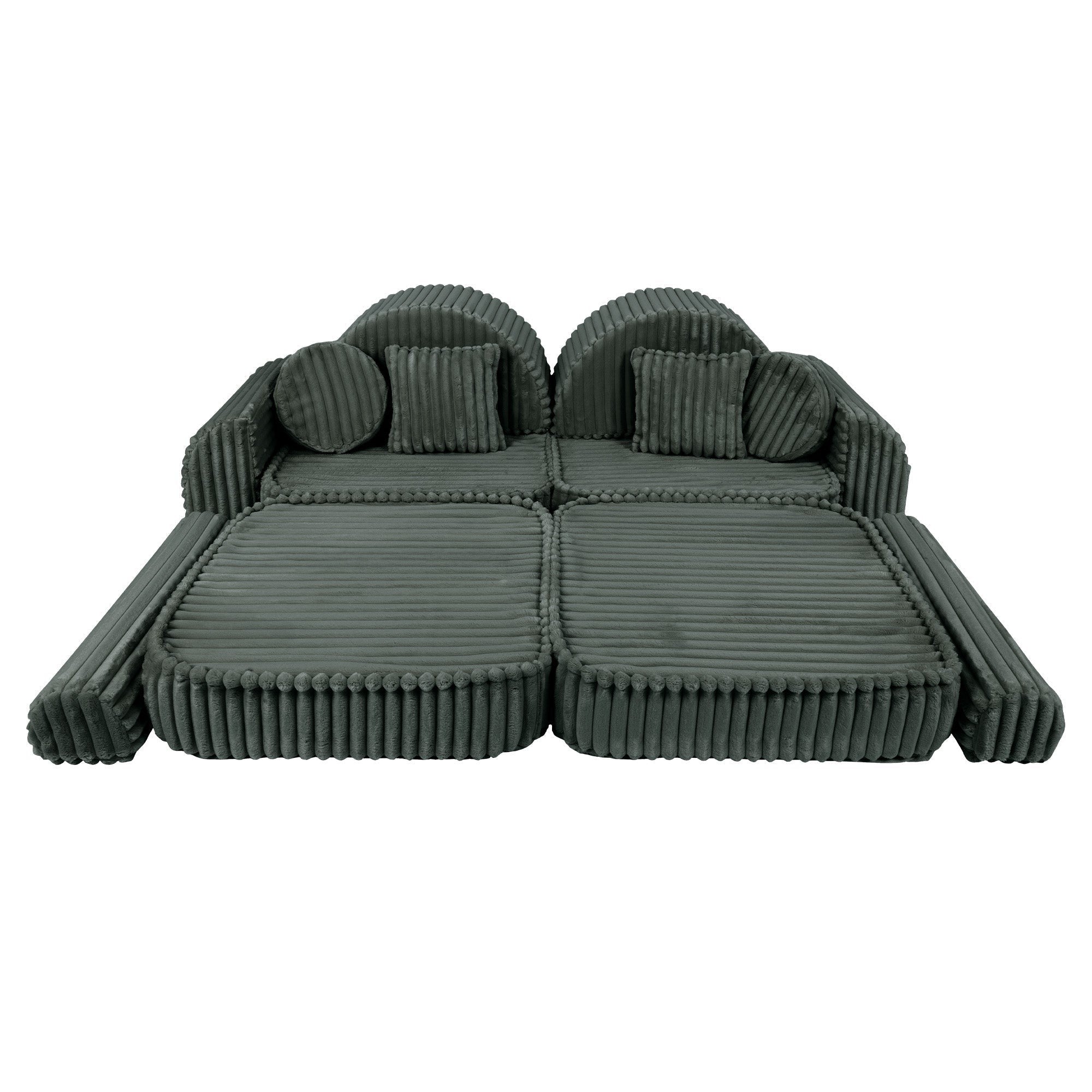 Medium Modular Sofa for Kids - Churros Forest Green Plus
