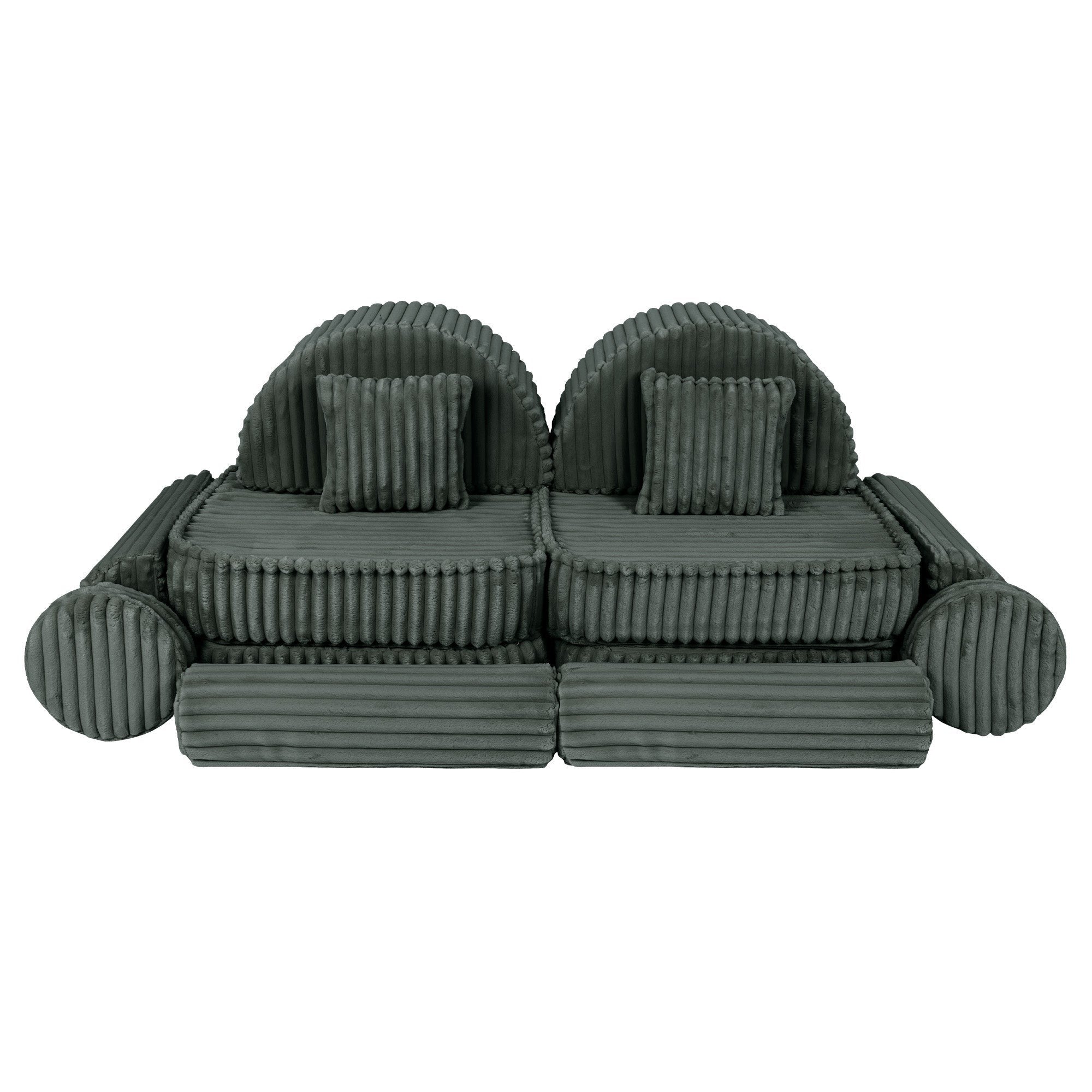 Medium Modular Sofa for Kids - Churros Forest Green Plus