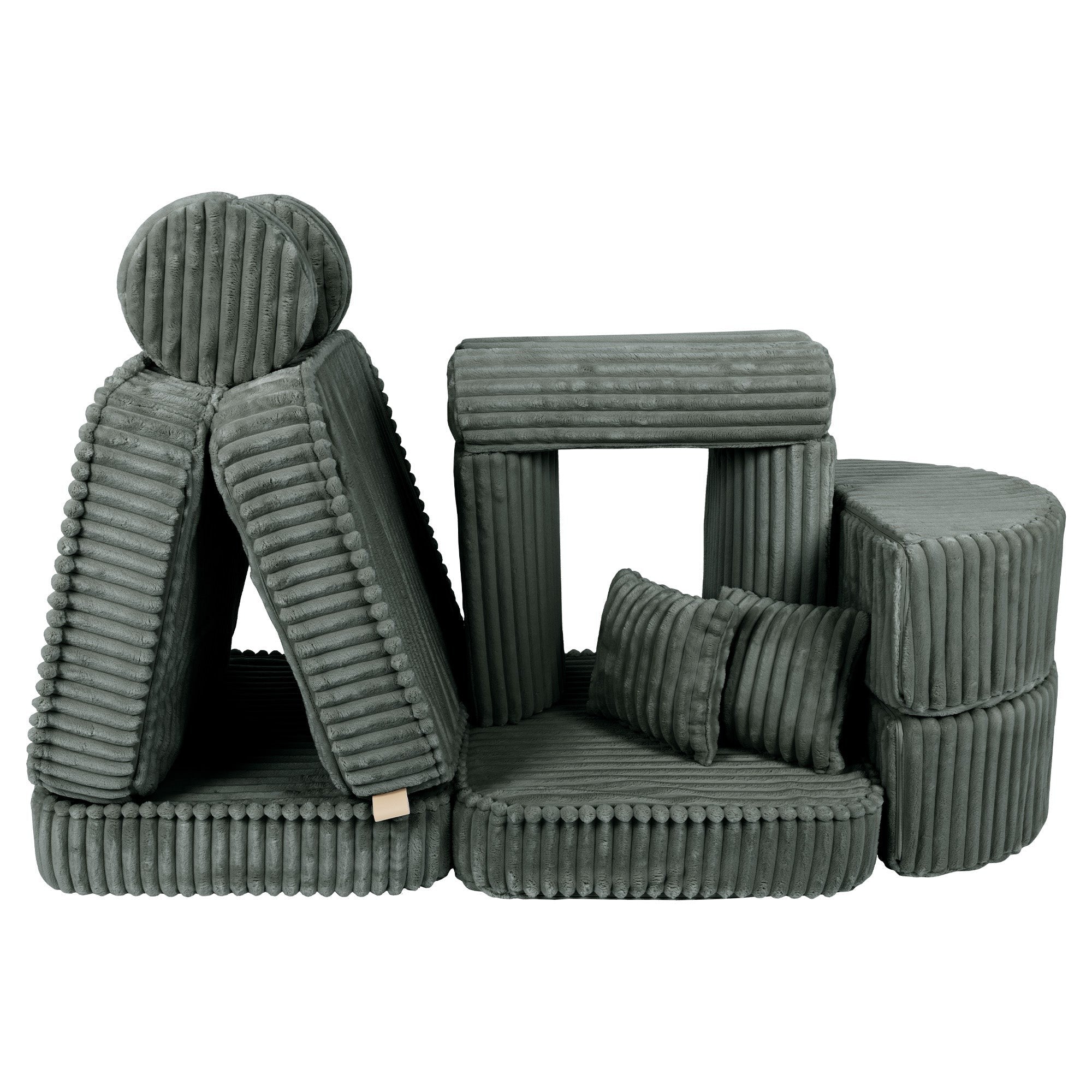 Medium Modular Sofa for Kids - Churros Forest Green Plus