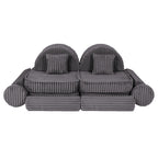 Medium Modular Sofa for Kids - Churros Jurassic Grey Plus