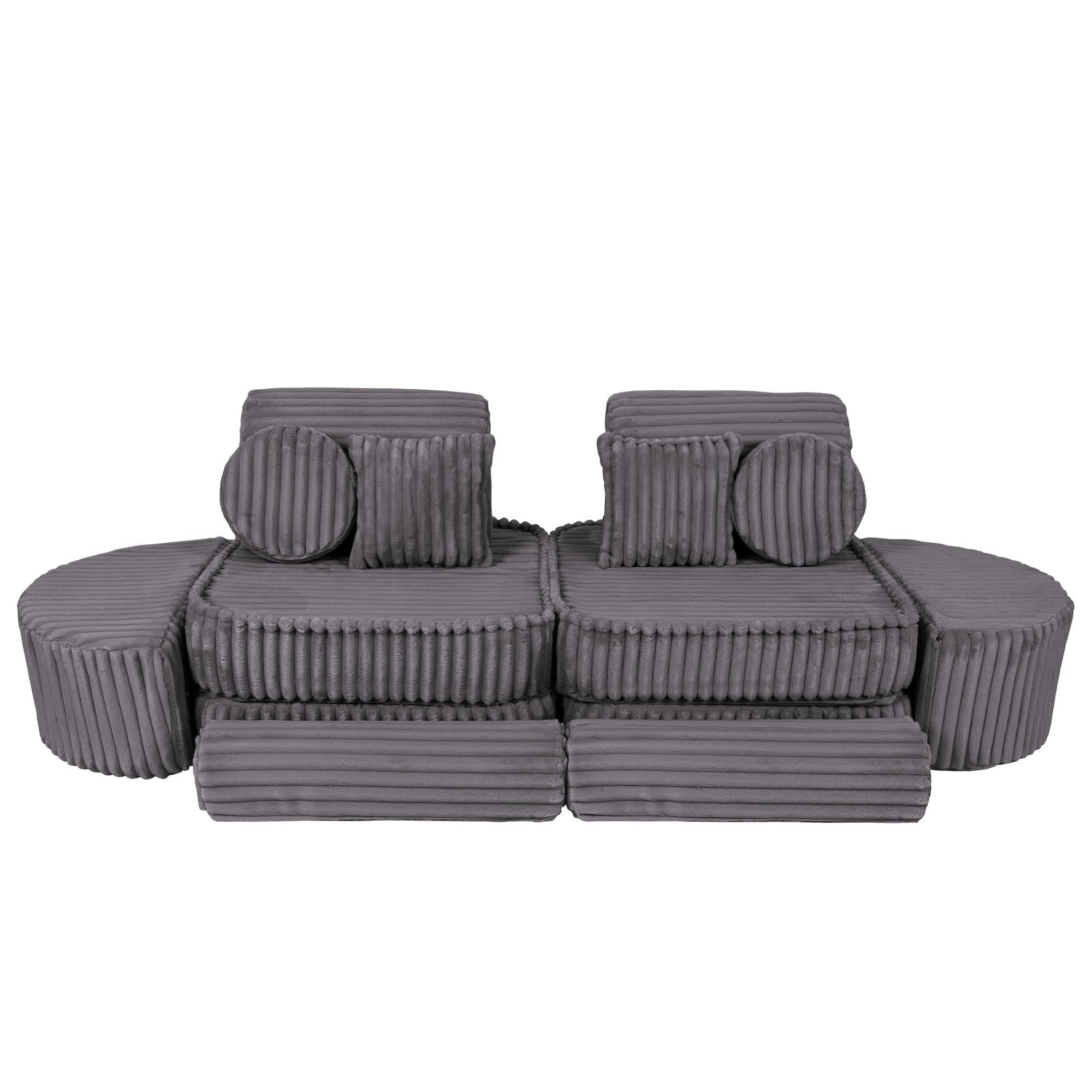 Medium Modular Sofa for Kids - Churros Jurassic Grey Plus