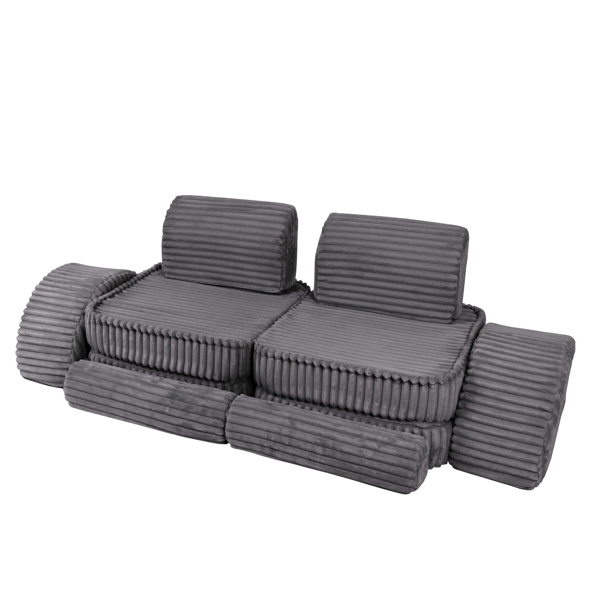 Medium Modular Sofa for Kids - Churros Jurassic Grey Plus