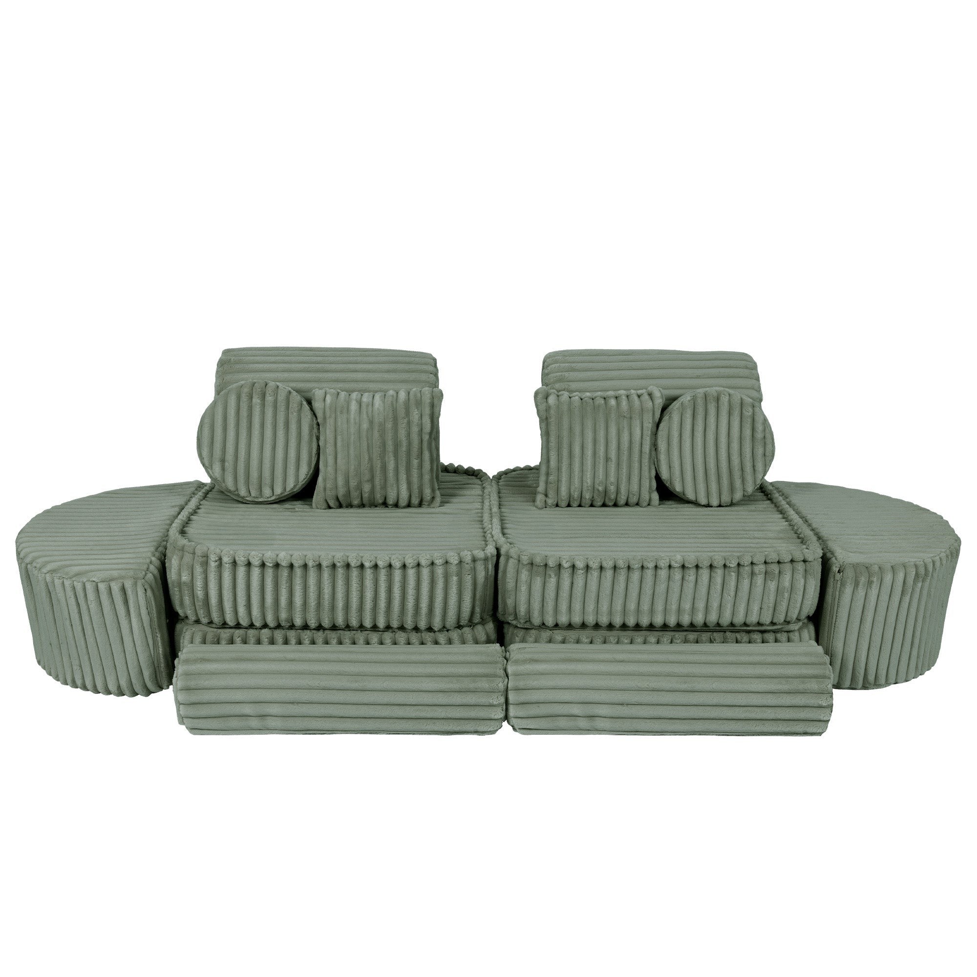 Medium Modular Sofa for Kids - Churros Sage Green Plus