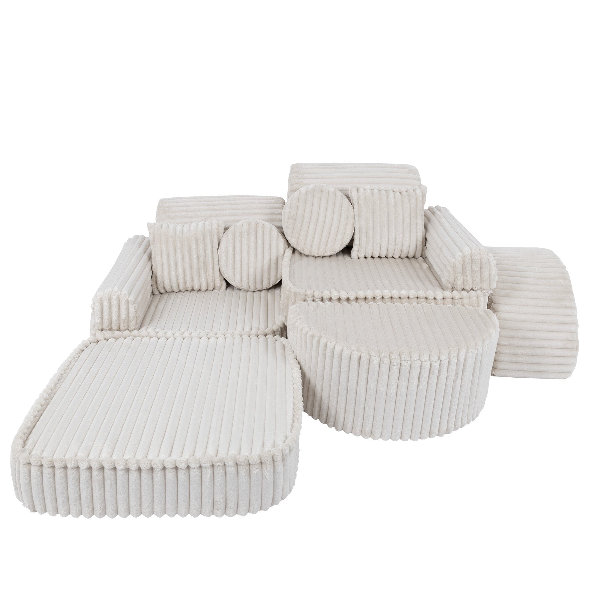 Medium Modular Sofa for Kids - Churros White Plus