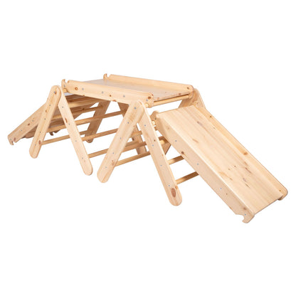 Climbing Triangle With Slide and Climbing Frame - Black