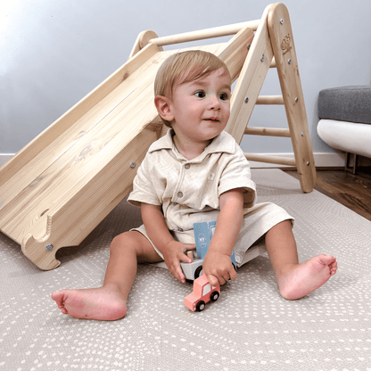 Climbing Triangle With Slide and Climbing Frame - Black