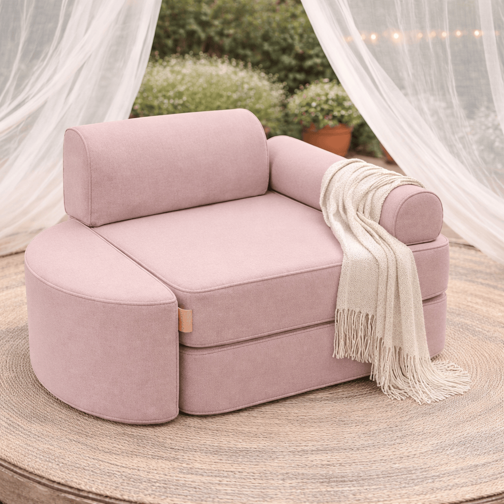 Small Indoor/Outdoor Modular Sofa For Children - Fog Gray