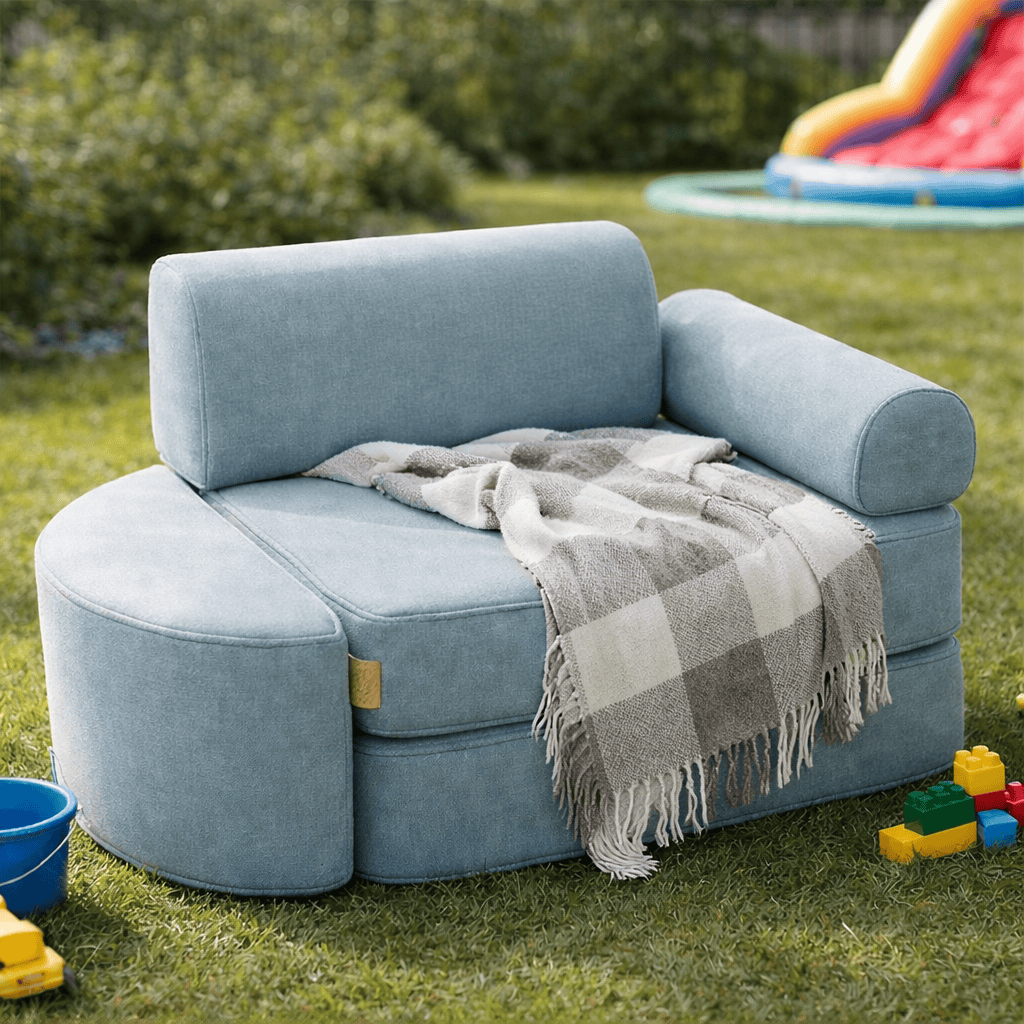 Small Indoor/Outdoor Modular Sofa For Children - Fog Gray