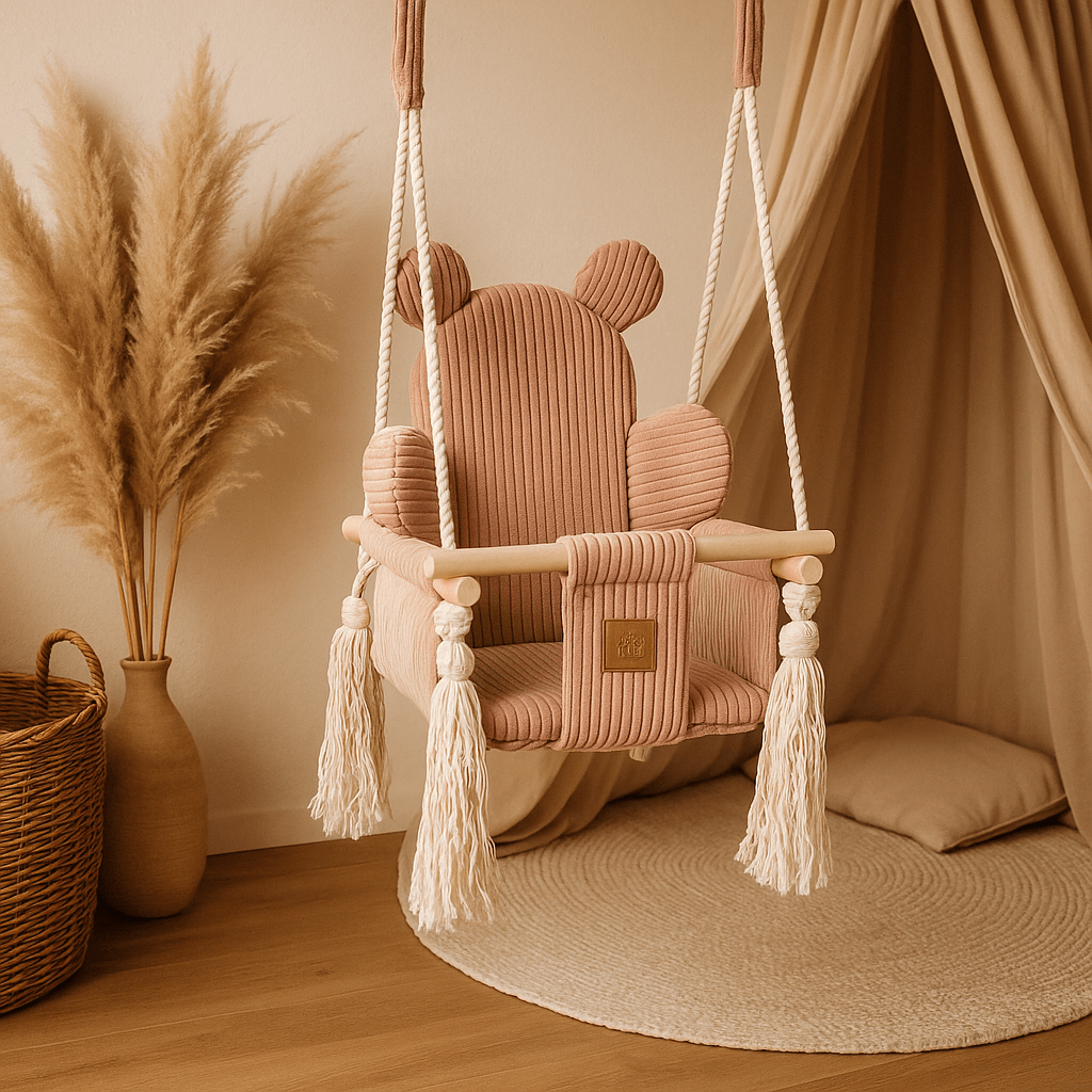 Indoor Baby Swing - Pink Powder