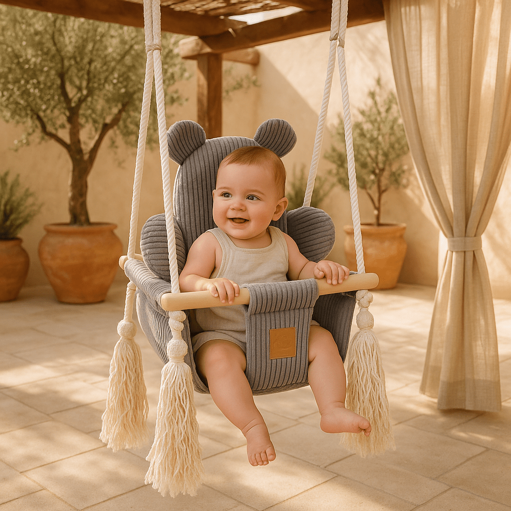 Indoor Baby Swing - Olive Green